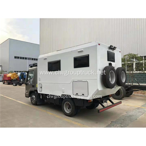 Cross country camping trailer with toilet